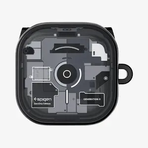 Spigen Ultra Hybrid Zero One Case for Samsung Galaxy Buds 4 and Buds 4 Pro, Black