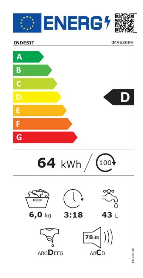 Veļas mašīna INDESIT IMA630EE | 6 kg, 1000 apgr./min Photo 4