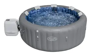 Bestway Lay-Z-Spa Santorini HydroJet Pro Inflatable Hot Tub for 5-7 Persons with Smart App Control