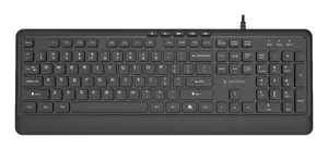 Gembird KB-MCH-05 Slim Wired Multimedia Keyboard, Full-size, USB, US Layout, Black