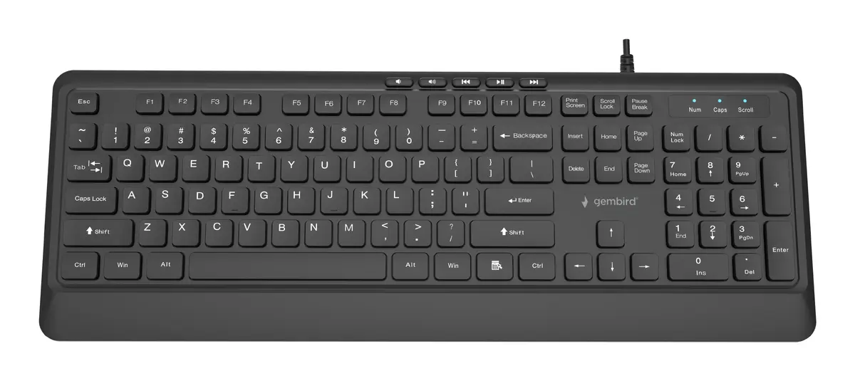 Gembird KB-MCH-05 Slim Wired Multimedia Keyboard Photo 2