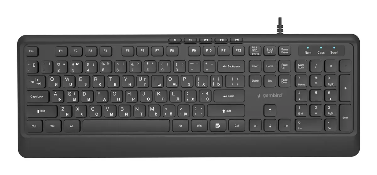 Мультимедийная клавиатура Gembird Slim KB-MCH-05-CYRL Photo 2