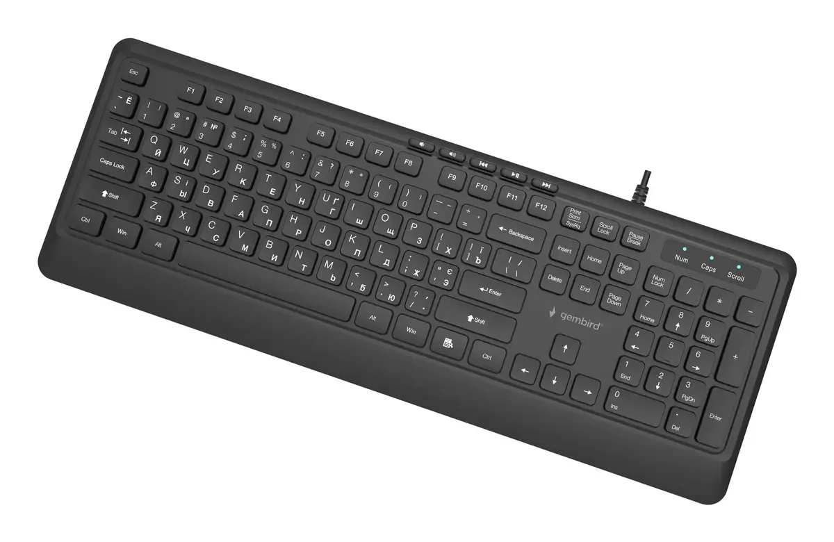 Мультимедийная клавиатура Gembird Slim KB-MCH-05-CYRL Photo 3