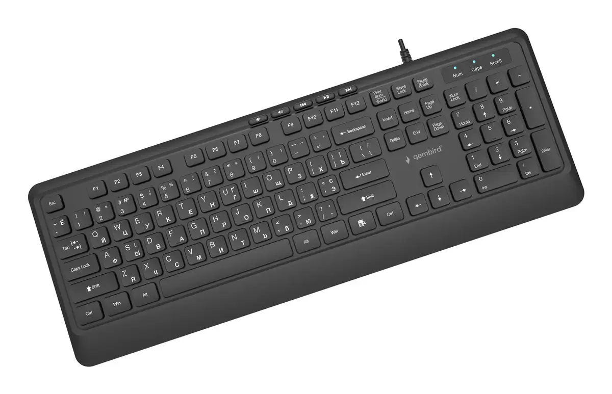 Мультимедийная клавиатура Gembird Slim KB-MCH-05-CYRL Photo 4