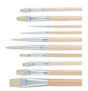 Artequipment Talens Art Creation Oil and Acrylic Brush Set, 10-Piece, Hog Bristle