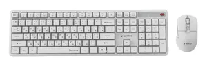 Gembird Silent key Pro Business Wireless Desktop Set, Full-size Keyboard and Mouse, White, Cyrillic Layout