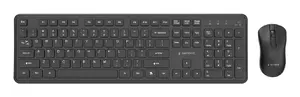 Gembird Slim Pro Business Wireless Desktop Set, Full-size Keyboard and Mouse, Black, US Layout
