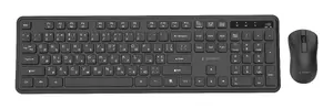 Gembird Slim Pro Business Wireless Desktop Set, Full-size Keyboard and Mouse, Black, Cyrillic Layout