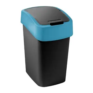 Curver Flip Bin Waste Bin 9L Black/Blue