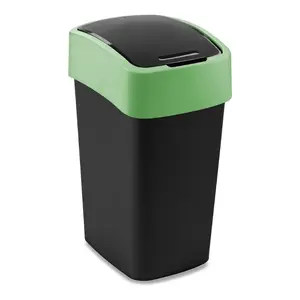 Curver Flip Bin Waste Bin 25L Black/Green