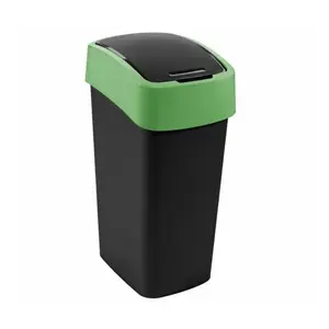 Curver Flip Bin Waste Bin 45L Black/Green
