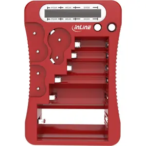 InLine 01285R Battery Tester with LCD Display