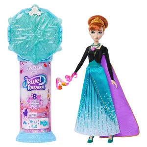 DISNEY Frozen Jewel Reveal Anna modes lelle ar dārgakmeņu kastīti un 10 piederumiem