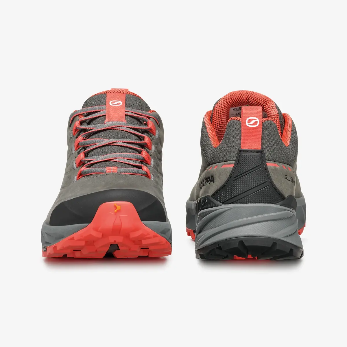 Sieviešu pārgājienu apavi Scarpa RUSH 2 PRO GTX - Titanium/Coral Photo 3