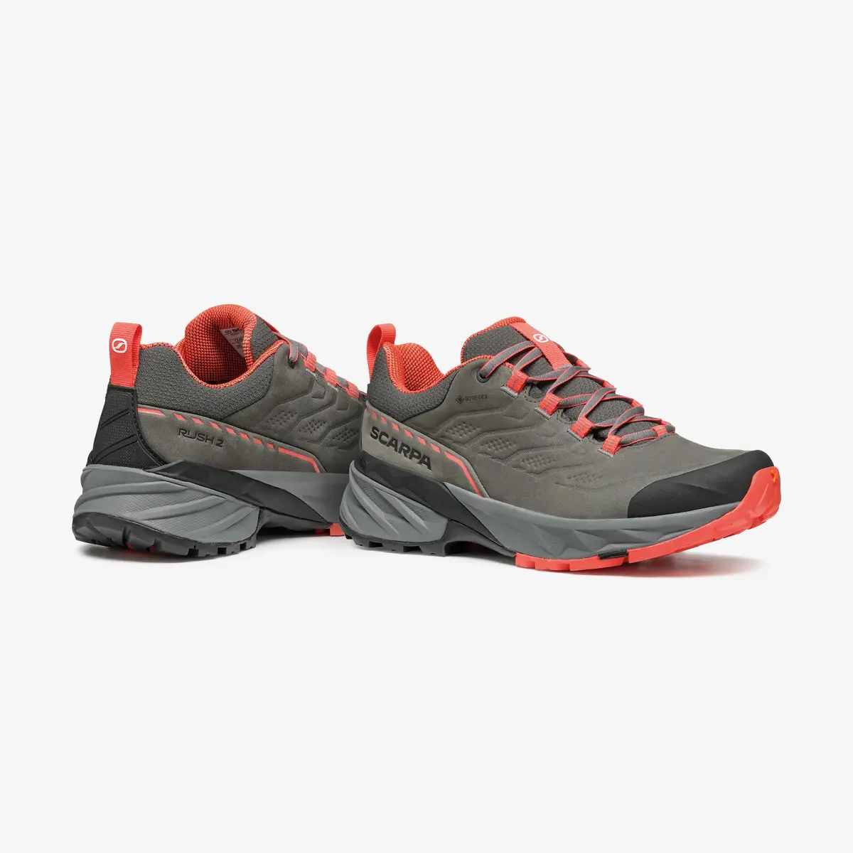 Sieviešu pārgājienu apavi Scarpa RUSH 2 PRO GTX - Titanium/Coral Photo 6