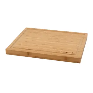 Barbecook Bamboo Cutting Board with Groove, 40 x 30 x 3 cm, 3-Piece Set
