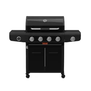 Газовый гриль Barbecook Siesta 412 Graphite с решеткой для подогрева и двухстенной крышкой
