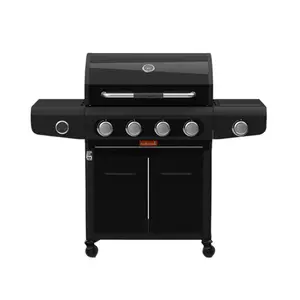 Barbecook Siesta 412 Graphite gāzes grils ar sildīšanas plauktu un dubultsienu vāku