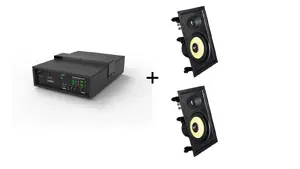 VivoLink Audiopack 2.1 Channel Subwoofer and In-Wall Speaker System 110W