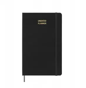 Moleskine nedatēts nedēļas plānotājs, L izmērs, cietais vāks, melns