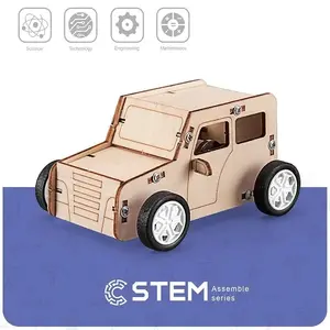 Extra Digital Wooden Assembly Kit Pull the Car STEM Educational Toy