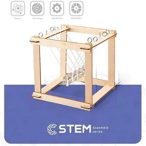 Extra Digital Newton's Pendulum Wooden Assembly Kit STEM Educational Toy