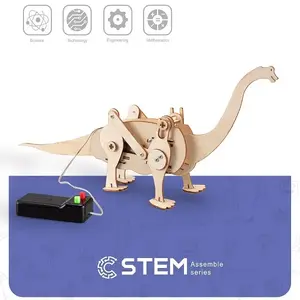 Extra Digital Wooden Assembly Kit Robot Brachiosaurus STEM Educational Toy