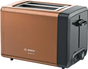 Bosch TAT4P429 2-Slice Toaster, 970 W, Stainless Steel, Black and Brown