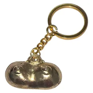 Металлический брелок Diablo Picante D-245411 в форме груди, золотистый