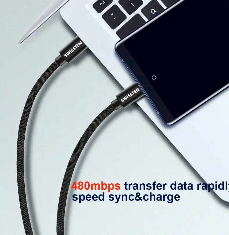 Кабель SWISSTEN Textile USB-C на USB-C 3 м Photo 4