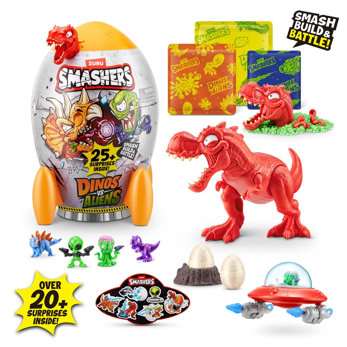 Игрушка-сюрприз Zuru Smashers Dino vs Aliens Medium Photo 5