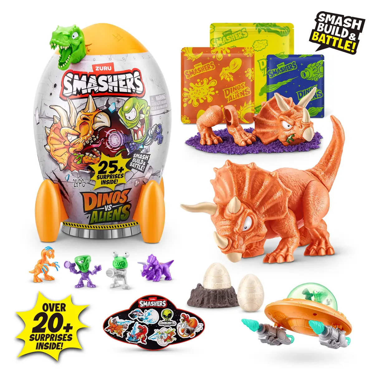 Игрушка-сюрприз Zuru Smashers Dino vs Aliens Medium Photo 6