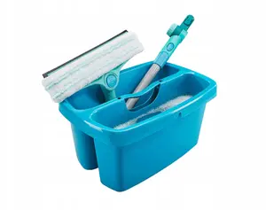 Leifheit 4-in-1 FlexReach Complete Window Cleaning Kit with 43 cm Handle