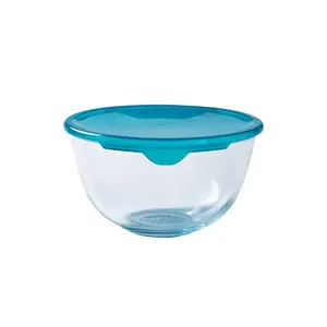 Pyrex 33180P Glass Bowl with Lid, 2.3L, 21cm