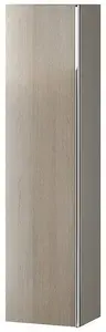 Cersanit Virgo Tall Bathroom Cabinet, Grey, with Chrome Handle, Pre-assembled