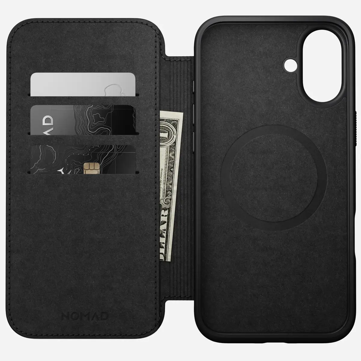 Nomad Modern Leather Folio Case for Apple iPhone 16 Plus Photo 2