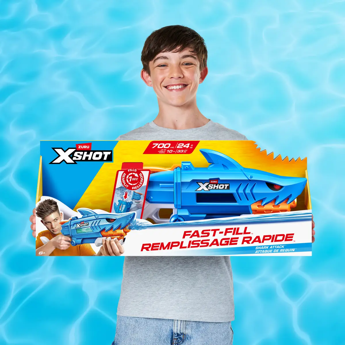 Водный бластер Zuru XSHOT Water Shark Attack Fast-Fill Photo 6