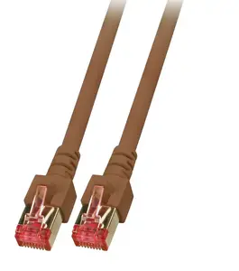 EFB Elektronik Cat.6 S/FTP RJ45 Patch Cable, LSZH, 0.15m, Brown