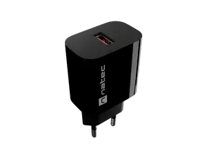 Natec Ribera USB Charger 1X USB-A 18W, Black