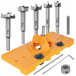 GEKO Hinge Hole Drilling Jig with 15-35mm Forstner Bits