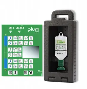 Plum iBox 1 Eye Wash Station with 500 ml 0.9% Saline Solution, Black