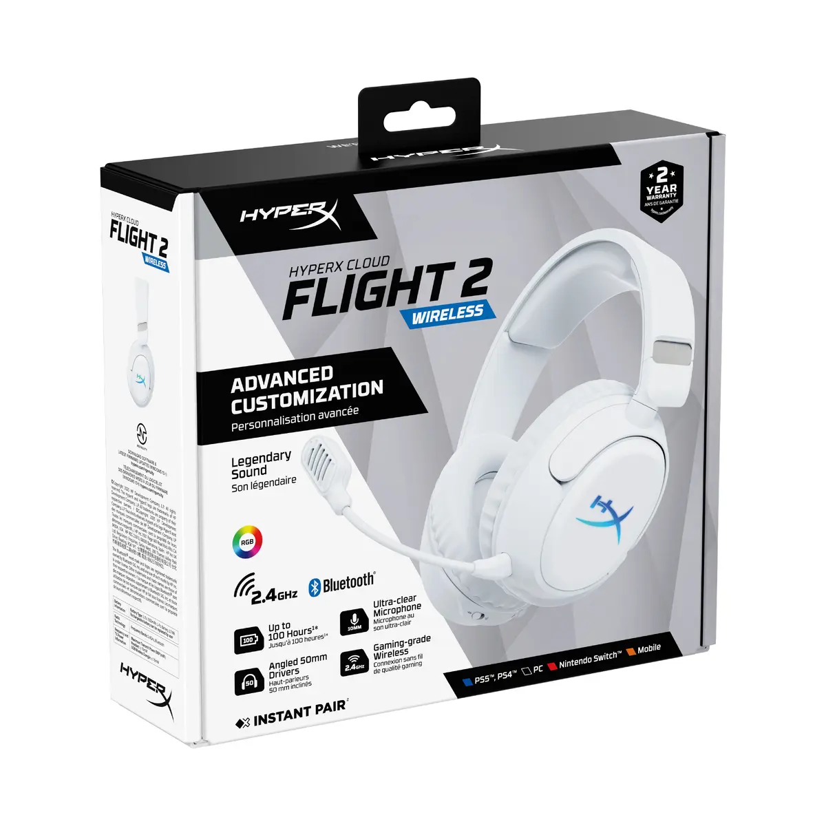 HyperX Cloud Flight 2 Wireless Gaming Headset White Photo 15