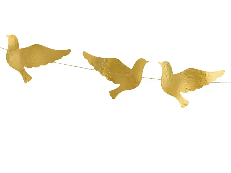 Гирлянда PartyDeco Doves, золотая, 112 см Photo 2