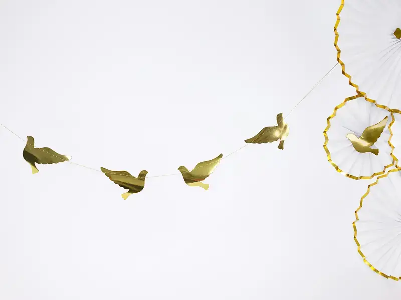 Гирлянда PartyDeco Doves, золотая, 112 см Photo 7