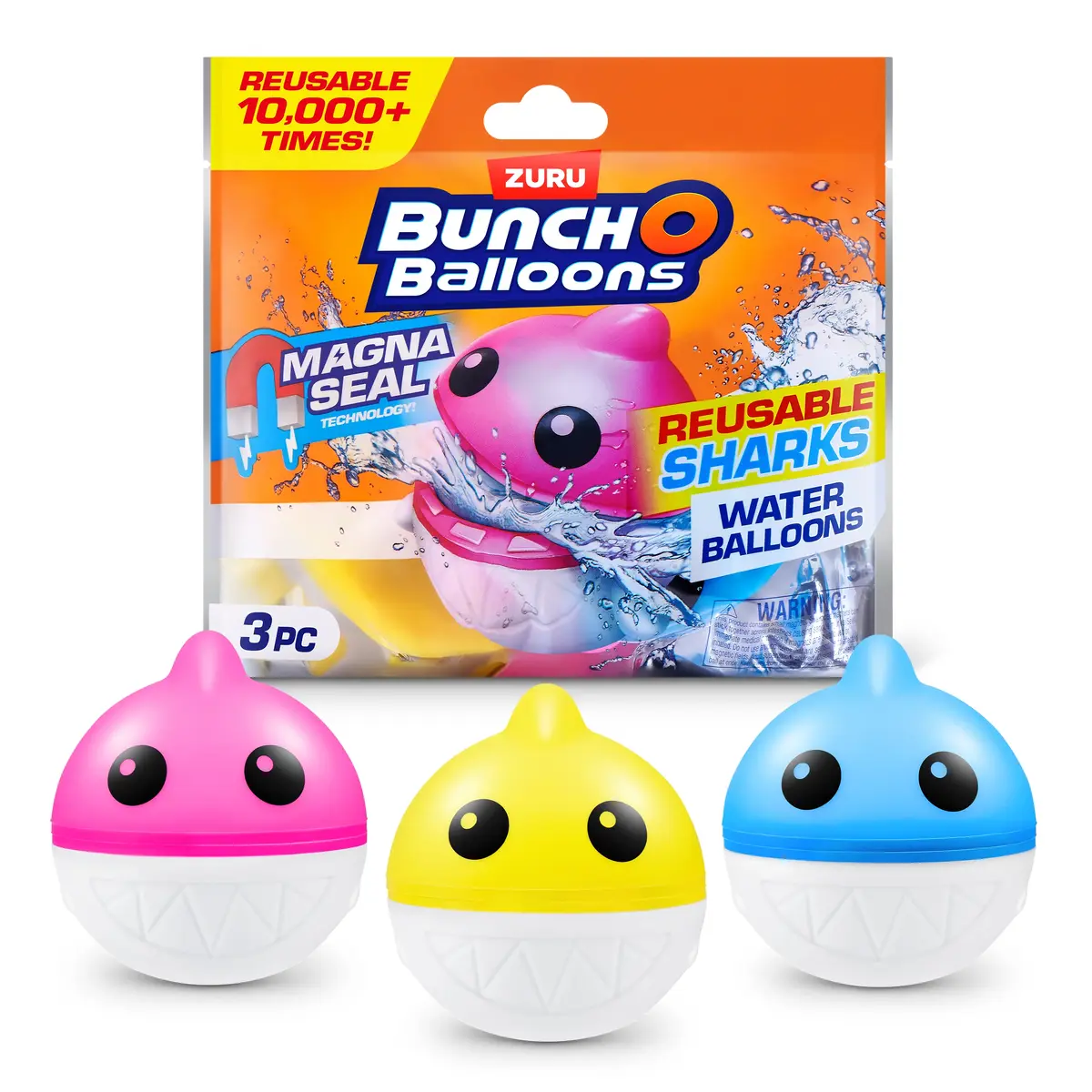 Многоразовые водные шары Zuru Bunch O Balloons Shark, 3 шт. Photo 2