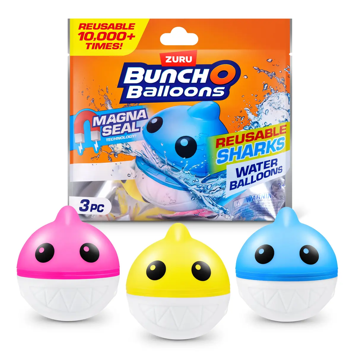Многоразовые водные шары Zuru Bunch O Balloons Shark, 3 шт. Photo 3