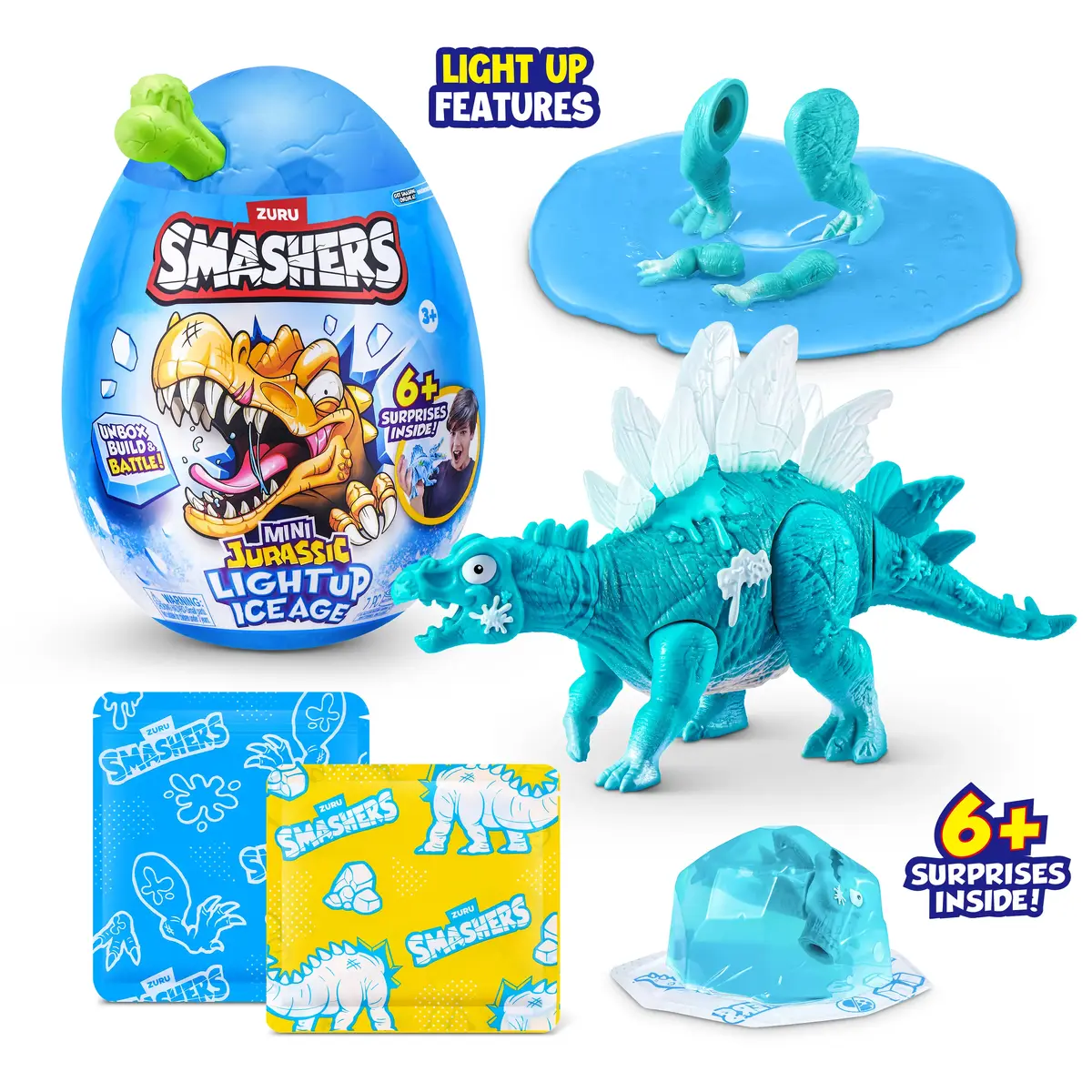 Zuru Smashers Mini Jurassic Ice Age Egg pārsteiguma rotaļlieta Photo 3