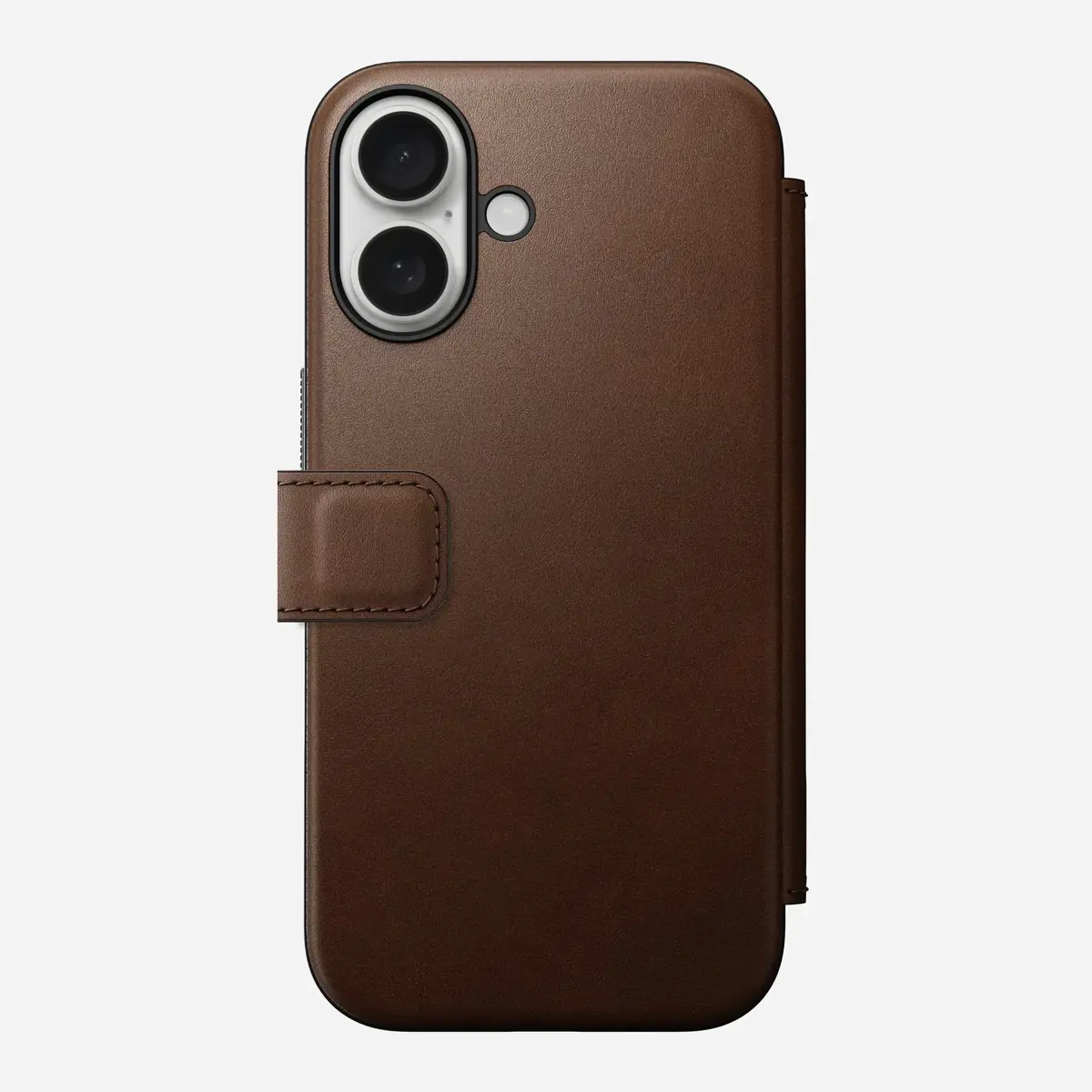 Nomad Modern Leather Folio Case for iPhone 16 - Brown Photo 4