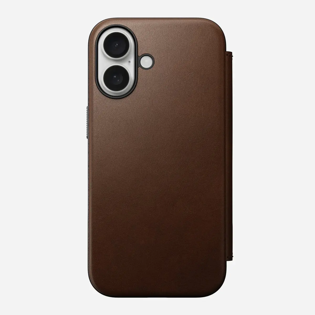 Nomad Modern Leather Folio Case for iPhone 16 - Brown Photo 5