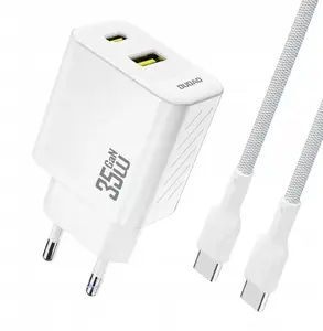 Сетевое зарядное устройство Dudao A27 MaxC 35 Вт с кабелем USB-C, белое